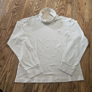 Brooks‎ Brothers Turtleneck Women's Size XL Off White Ivory Long Sleeve Logo